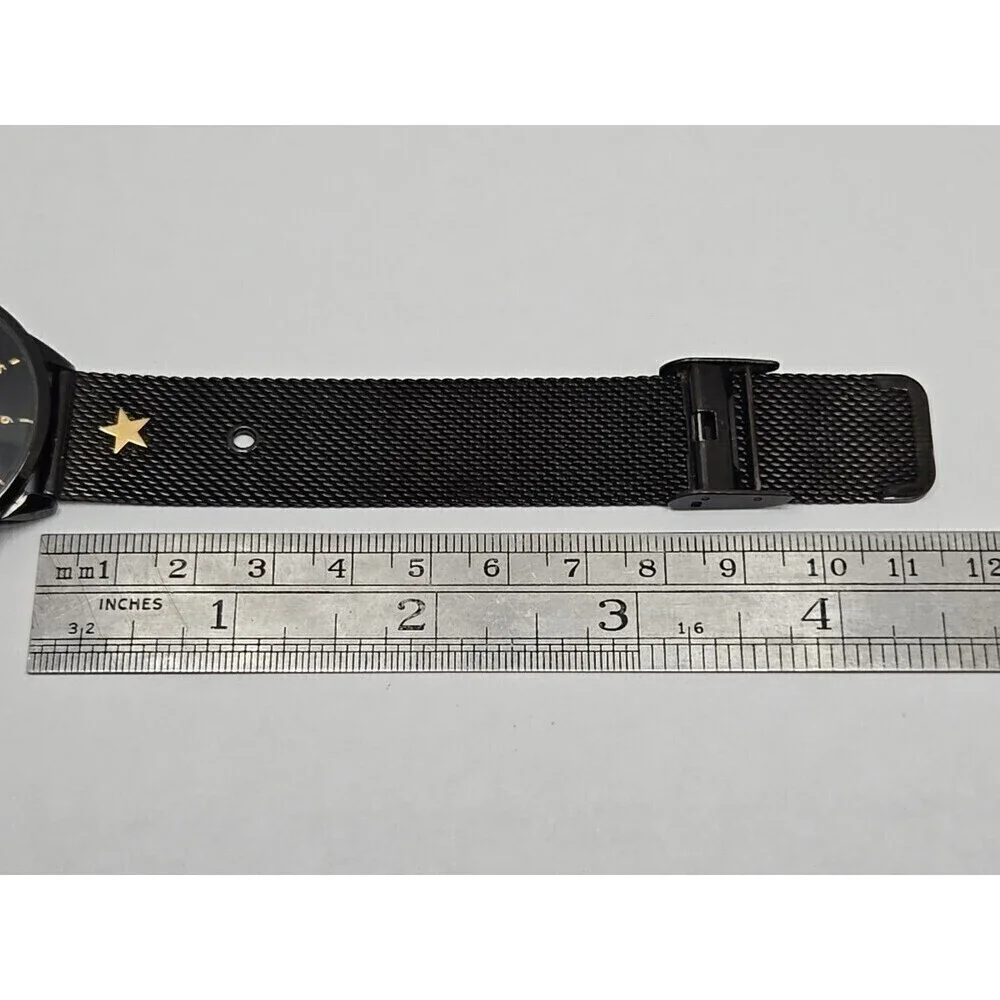 Thom Olson CBTO002 Night Dream Black Mesh Charm Watch 40mm Quartz New Battery